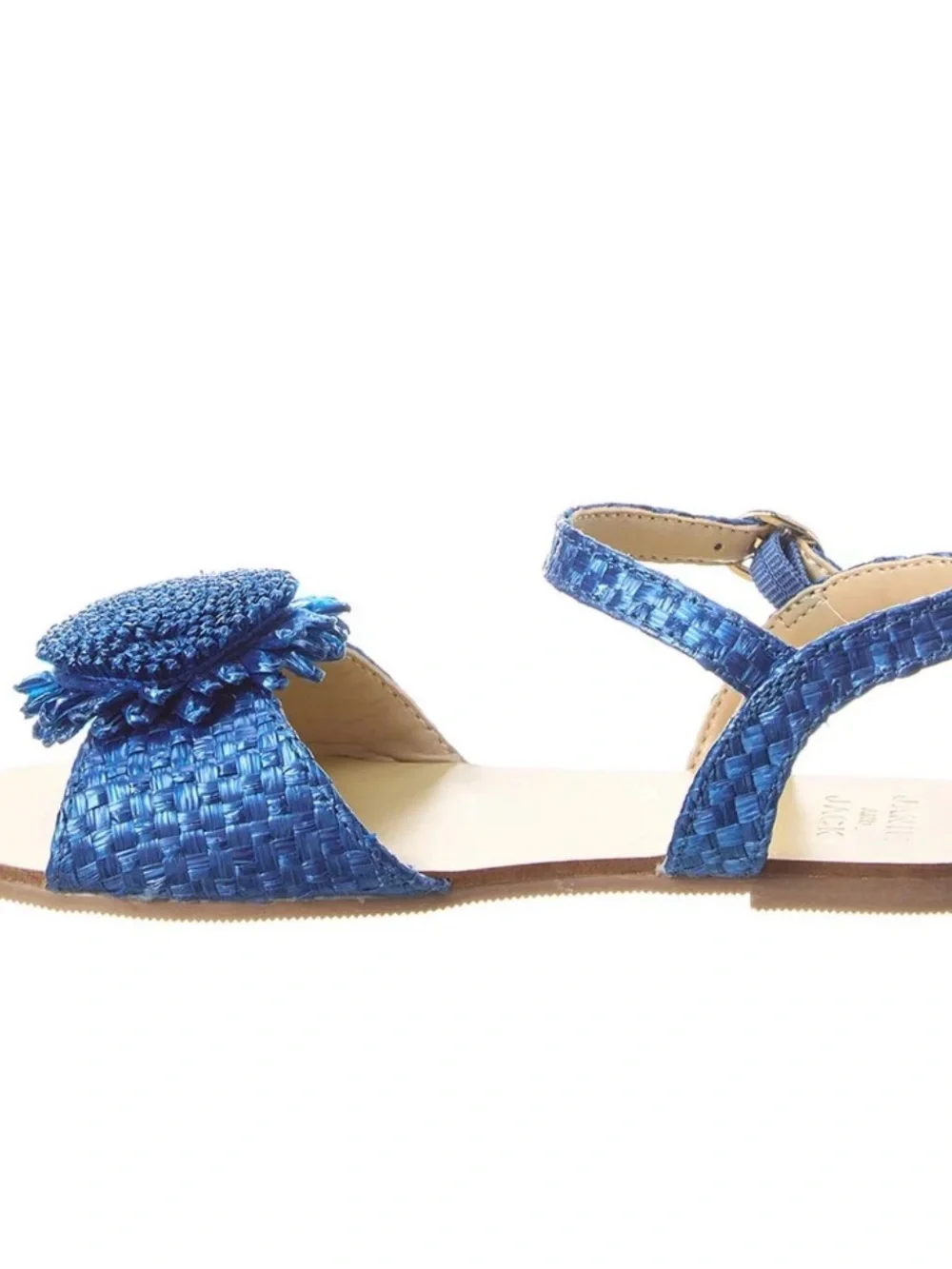 Janie and Jack Girl's Woven Straw Flower Sandals | Size 4K | NWOT